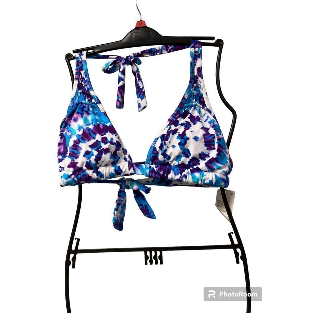 Tropical Escape Missy Woodstock Ladies Swim Top Multi Color